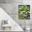 Lotus Pond Carp Oil Paint By Numbers DIY Home Decoration Kit Gift Wall Pictures