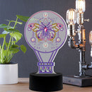 DIY Diamond Painting LED Light Fantasy Butterfly Night Lamp Needlework Decor
