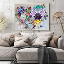 Succulent Heart Frameless DIY Oil Paint by Numbers Hand Painted Art (S404)