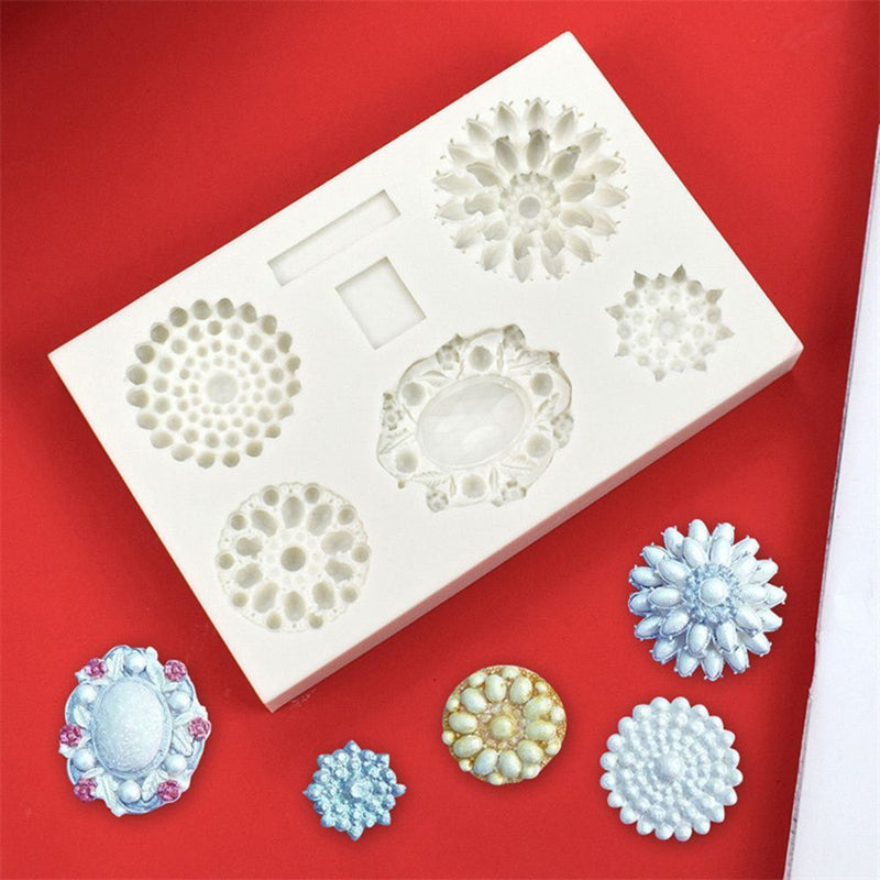 Drip Mold Silicone Mold 5 Cavity European Gem Chocolate Mould Turn Sugar
