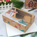 Kraft Paper Box Clear Windowed Christmas Cookie Cookies Snacks Package Gift Box