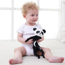 Baby Soothing Towel Cartoon Animal Educational Plush Rattle Toys(Panda)