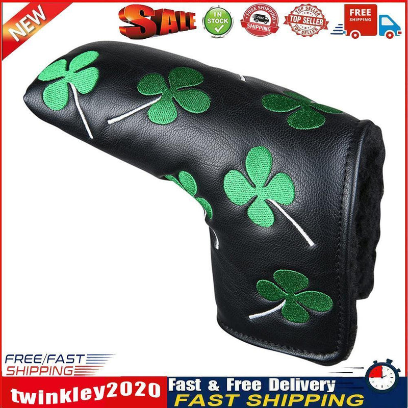 L-Shaped Golf Club Head Protection Cover Golf Putter Sleeve (Black Clover) Newly