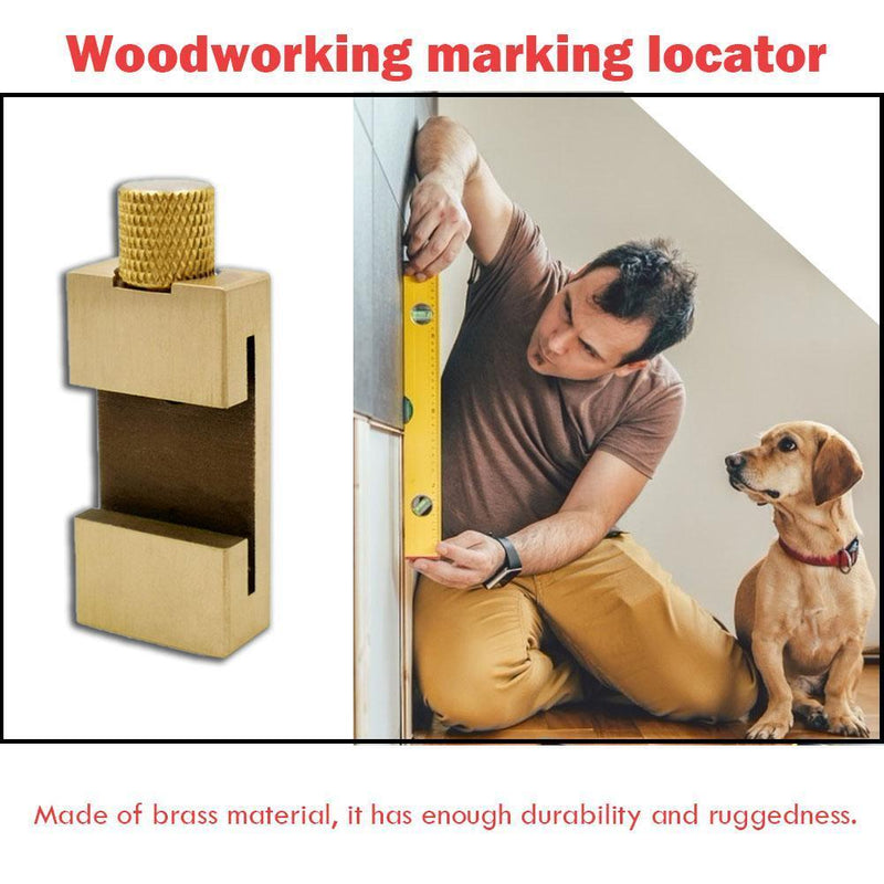 30cm Steel Ruler Woodworking Angle Scriber Brass Locator Positioning Block Newly