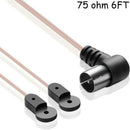 Aerial FM Antenna 75 Ohm F Type Male Plug For Home Radio Signal Stereo I8X2