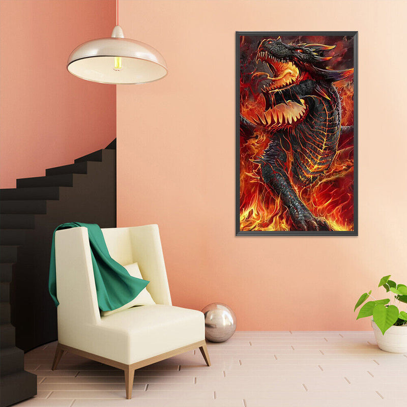 5D Diamond Painting Kit DIY Dragon Full Square Drill Mosaic Picture Wall De