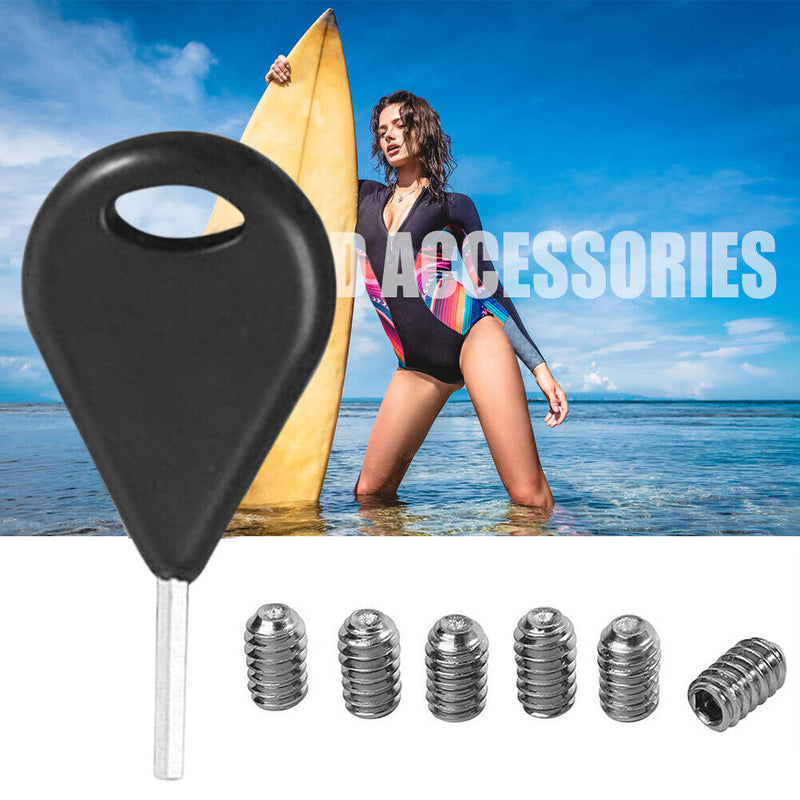Stainless Surf Fin Key Tail Rudder Wrench Fin Screw for FCS Longboard Surfb
