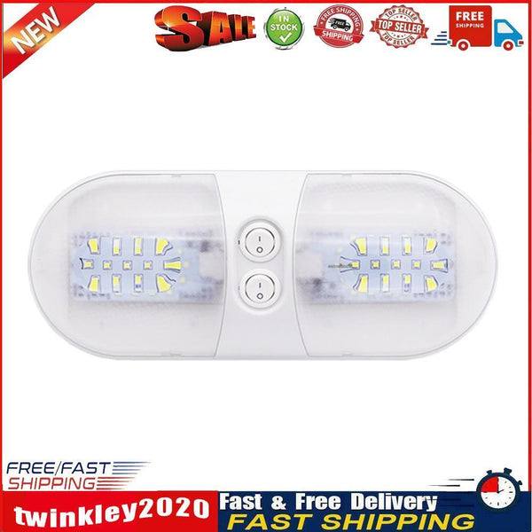 12V Dome Light Ceiling Lamp Double Switch for RV Marine Boat Yacht Camper Newly