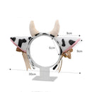 Hair Accessories Bells HeadBand Bow Ribbon Cow Ears Head Band Horns Headwear