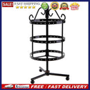 72 Holes Earrings Ear Stud Jewelry Rotating Display Stand Holder(Black)