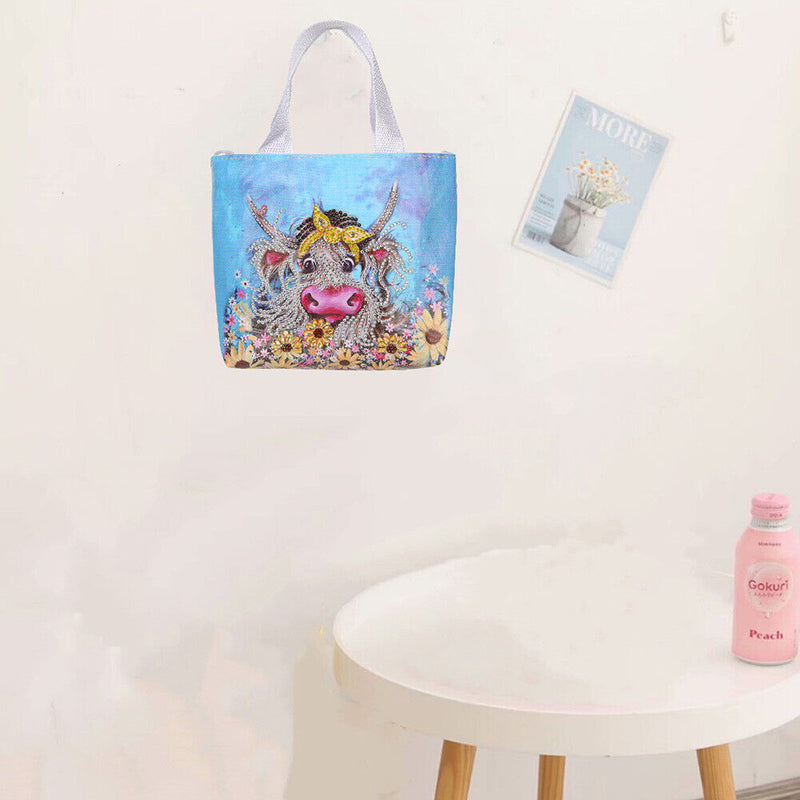 5D Diamond Painting Handbag DIY Canvas Yak Storage Bag Tote Gifts (AA1030)