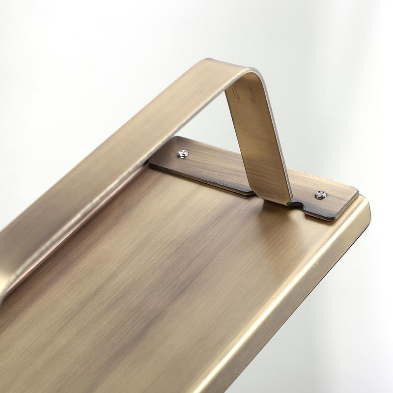 Wall Mounted Paper Towel Rack Stainless Steel Bathroom Tissue Holder (L)