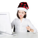 Christmas Cap Fashion Lattice Funny Christmas Hats for Adults Men Women Children