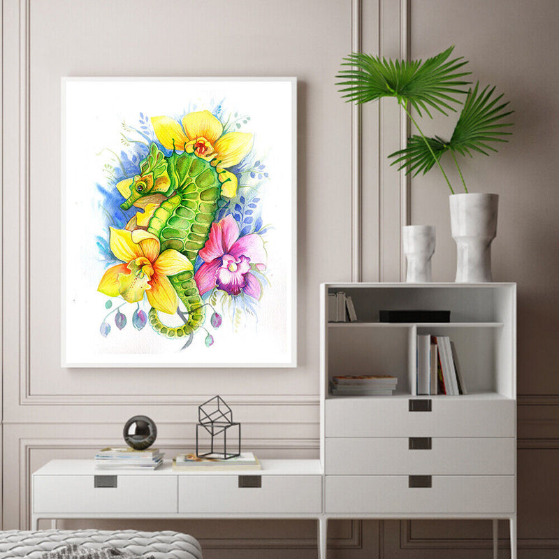 Animals in Flowers Partial Oil Paint By Numbers Kit DIY Wall Art Picture Craf