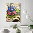 Painting By Numbers DIY Flower Bouquet Hand Painted Canvas Oil Art Picture Kit