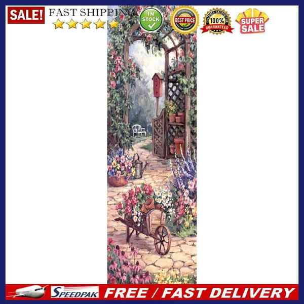 5D DIY Diamond Painting Garden Cart Full Round Drill Rhinestone Crafts 30x9