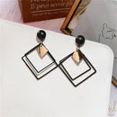 Simple Accessories Jewelry Women Black Geometric Earrings Long