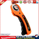 Portable Round Patchwork Loop Quilting Rotary Cutter Sewing (Orange 45mm) Newly