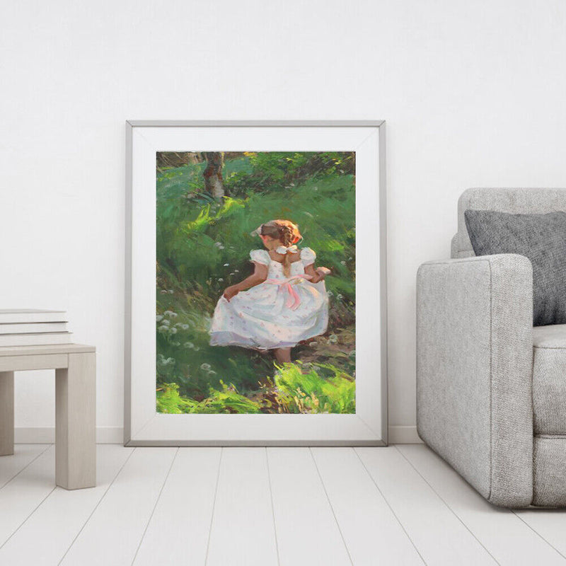 Painting By Numbers Acrylic Hand Painted Little Girl Digital Picture Art Decor