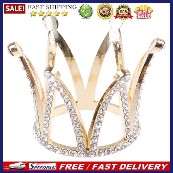 Rhinestones Crown Nail Art Brush Holder Manicure Painting Pens Rest Display