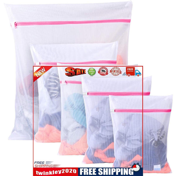 Machine Wash Net Bag Zippered Polyester Material Protective Laundry Bag Set