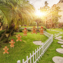 Yard Signs with Stakes Xmas Gingerbread Man Lawn Sign Decorations - 16 Pieces