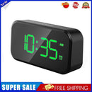 Wake Up Bedside Desktop LED Digital Alarm Clock with Snooze (Black + Green)