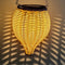 Rattan Hanging Solar Light Outdoor Garden Yard Landscape Lamp Decor (Brown)