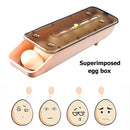 Multi Grids Refrigerator Egg Holder Box Fresh Keeping Kitchen Egg Tray Organizer