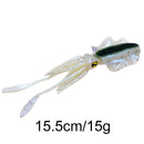 15.5cm 15g Bionic Squid Sea Fishing Lures Artificial Wobbler Bait (Blue) Newly