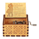 Retro Hand Cranked Wood Music Box Party Xmas Gift Home Decor Ornament (B) Newly