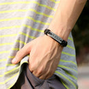Catholic Leather Cuff Bangle "I Love JESUS" Wristband Religious Bracelet