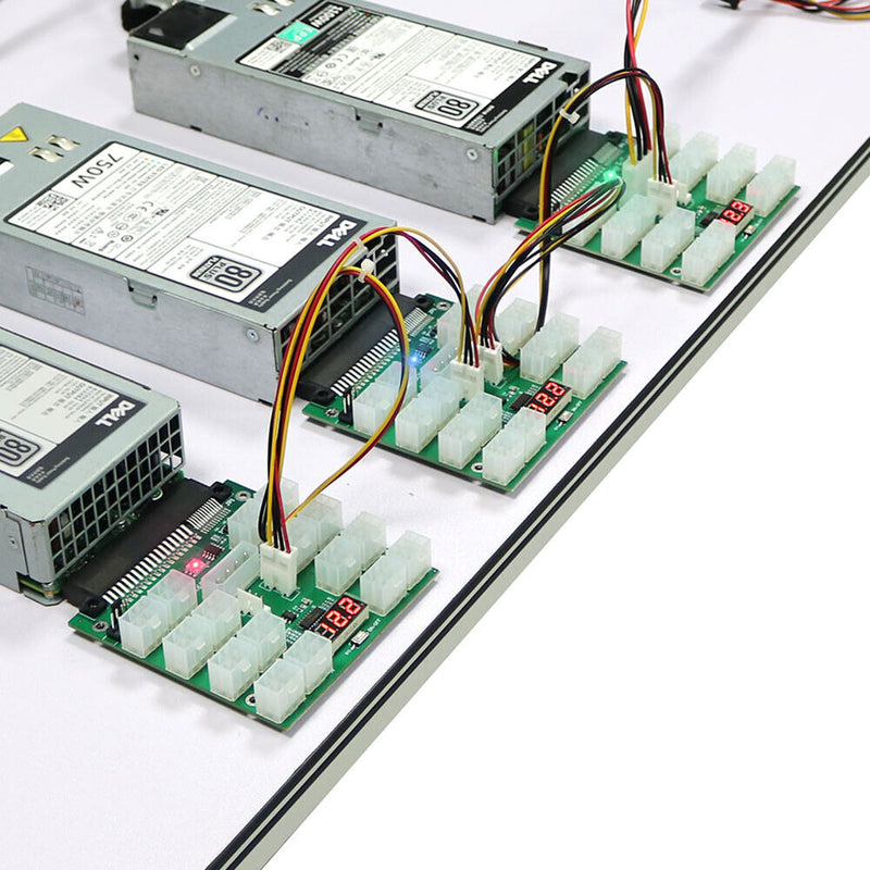 ATX 16x 6Pin Power Supply Module Breakout Board for Dell PSU BTC Mining Newly