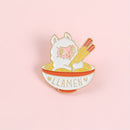 Accessories Enamel Pin Lamb Pattern Eggs Ramen Brooch For Women|Girls|Kids