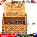 Retro Hand Cranked Wooden Music Box Xmas Gift Party Household Decor (B) Newly