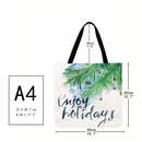 Christmas letters Printed Shoulder Shopping Bag Casual Large Tote Handbag