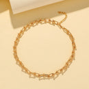 Hip Hop Splicing Horseshoe Necklace Punk Alloy Women Men Clavicle Chain Jewel