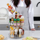 Rotating Kitchen Spice Storage Rack Bottle Shelf (Small Double Layers) Newly