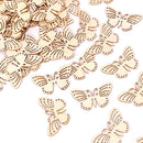 50pcs Butterfly Hollow Wooden Chips for Scrapbooking Handrafts DIY Decoration