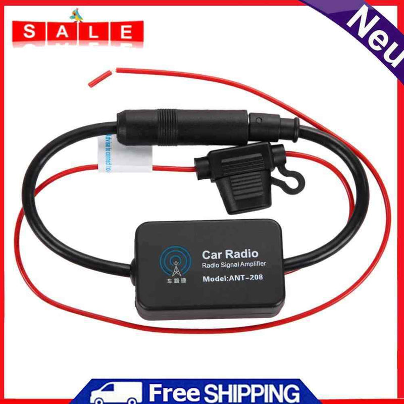 Car Car Radio FM Antenna Signal Booster Amp Amplifier for Marine Car Vehicle