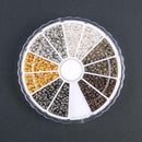 3000pcs 6colors/box 2mm Brass Round Crimp End Beads for Jewelry Accessories