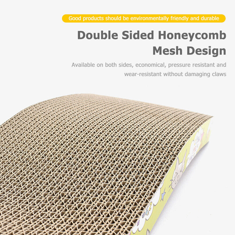 Corrugated Paper Cat Scratcher Grinding Nails Kitten Scratching Bed Pad Tra