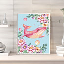 Handmade DIY Hand Painted Paint By Numbers Oil Canvas Pictures Pink Whale Kit
