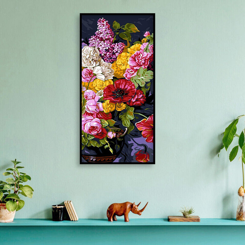 5D DIY Full Round Drill Rhinestone Diamond Painting Landscape Flower Home Mos