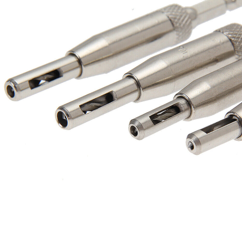 4pcs HSS Self Centering Drill Bit Set for Drawer Guides Newly