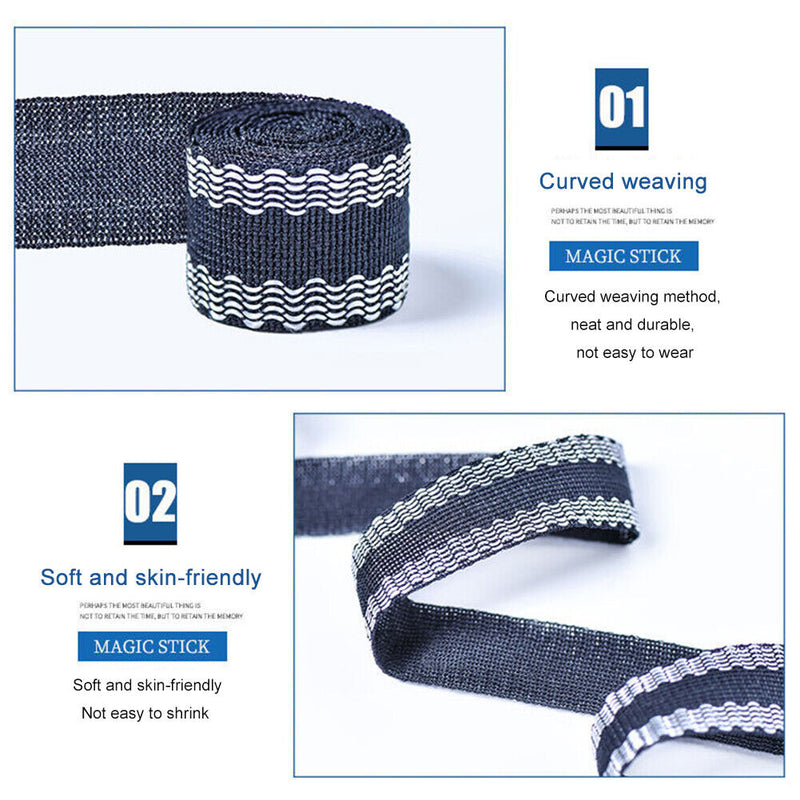 1.2m Self Adhesive Pant Edge Paste Cloth Sewing Trouser Mouth Paste (Black)