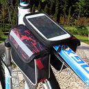 Bike Touch Screen Phone Bag Bicycle Top Tube Bag Riding Equipment (Red) Newly