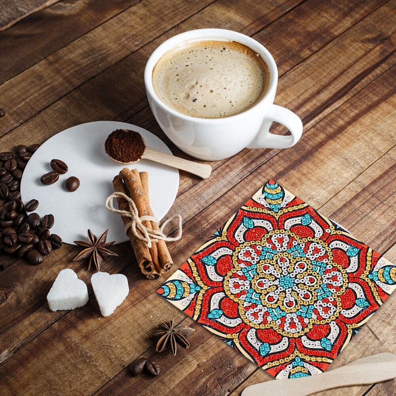 Full Diamond Cup Mat Acrylic Special Shaped Drill Coaster for Art Craft Supplies