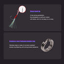 100pcs/Box Fishing Hooks Set with Feather Thread Barbed Slow Jigging Hook