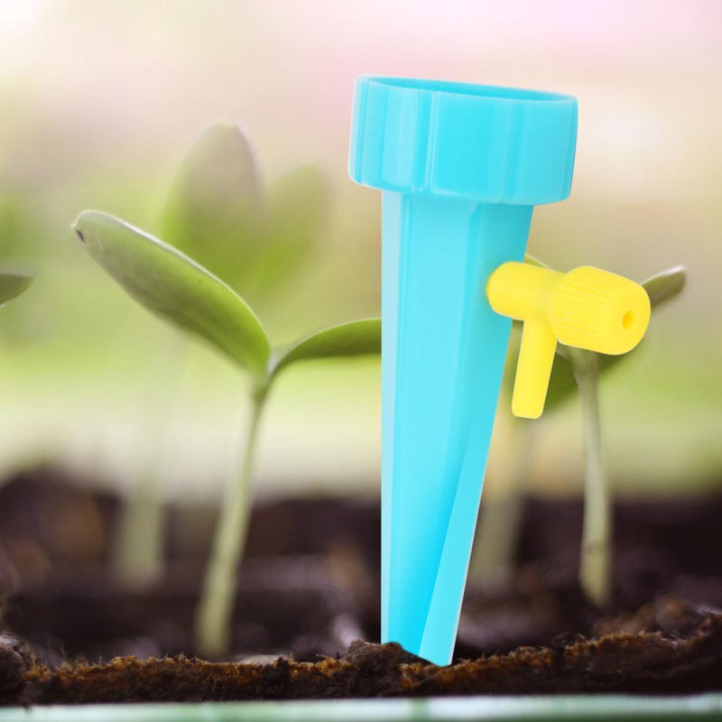 6pcs Automatic Watering Spikes System for Plants Drip Irrigation (Blue)